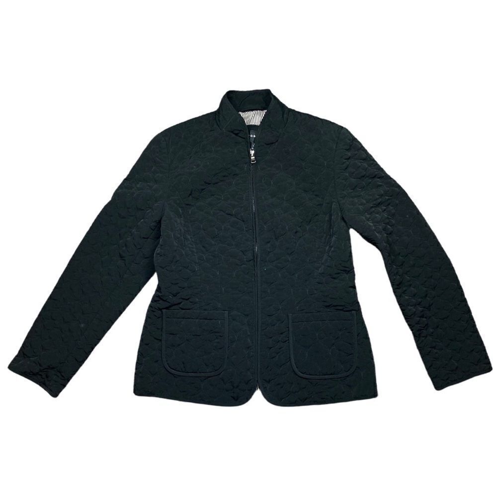 Braetan black quilted zip up jacket